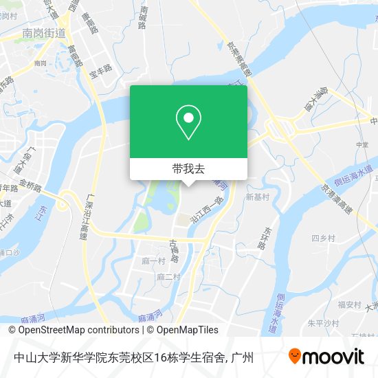 中山大学新华学院东莞校区16栋学生宿舍地图
