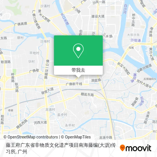 藤王府广东省非物质文化遗产项目南海藤编(大沥)传习所地图