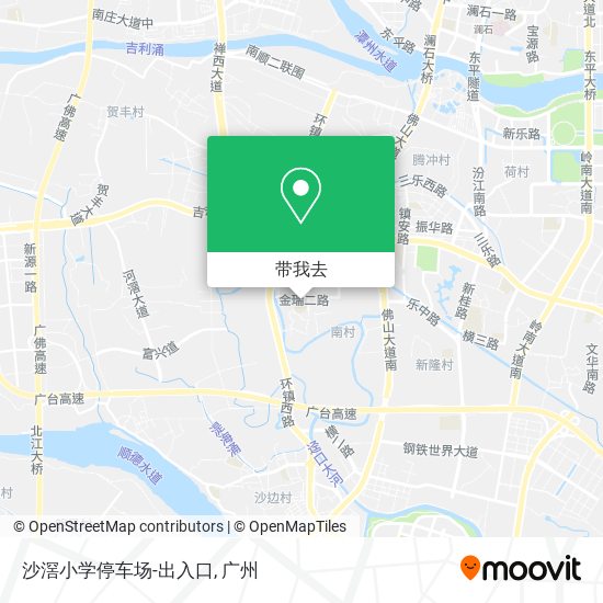 沙滘小学停车场-出入口地图