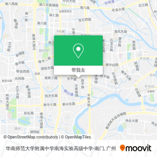 华南师范大学附属中学南海实验高级中学-南门地图