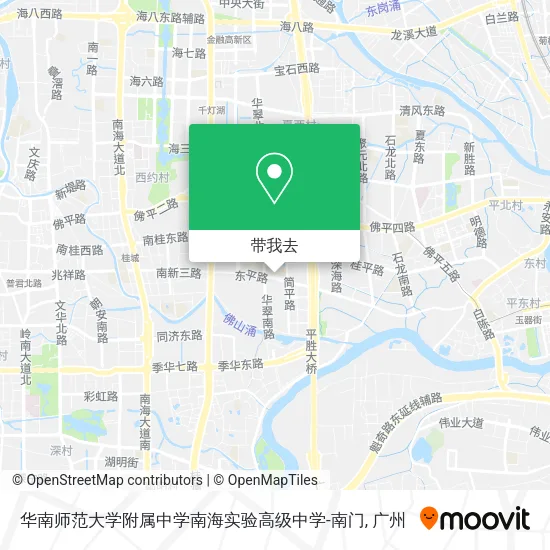 华南师范大学附属中学南海实验高级中学-南门地图