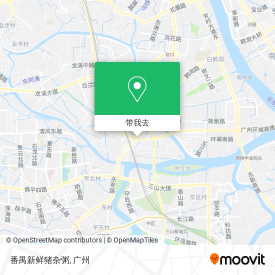 番禺新鲜猪杂粥地图
