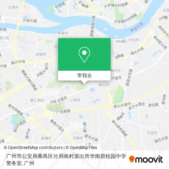 广州市公安局番禺区分局南村派出所华南碧桂园中学警务室地图