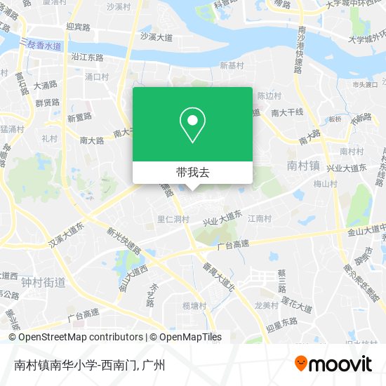 南村镇南华小学-西南门地图