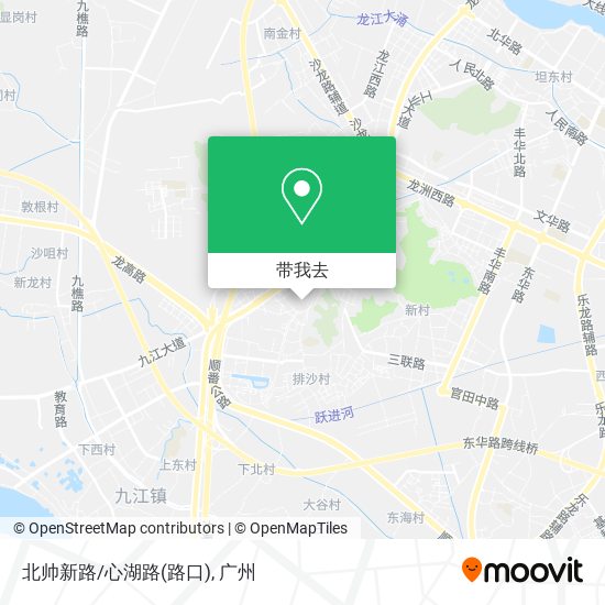 北帅新路/心湖路(路口)地图