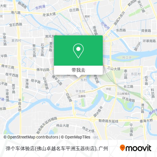 弹个车体验店(佛山卓越名车平洲玉器街店)地图