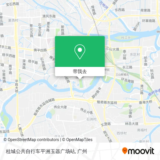 桂城公共自行车平洲玉器广场站地图