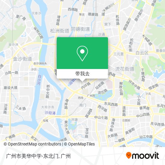 广州市美华中学-东北门地图