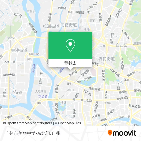 广州市美华中学-东北门地图