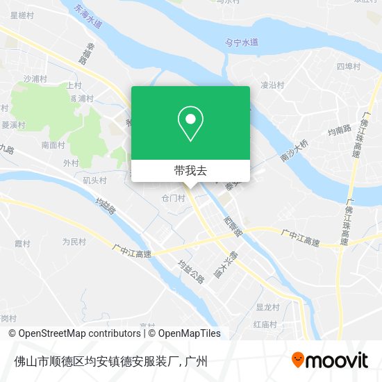 佛山市顺德区均安镇德安服装厂地图