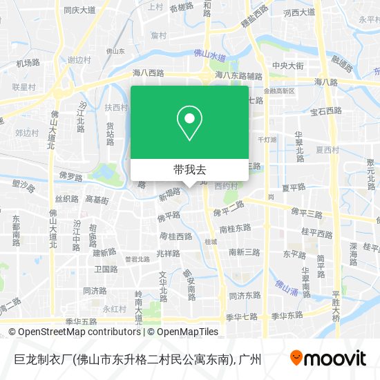 巨龙制衣厂(佛山市东升格二村民公寓东南)地图