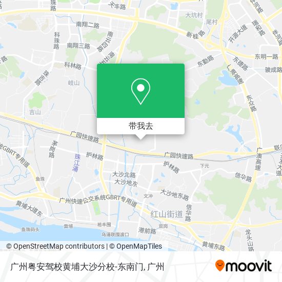广州粤安驾校黄埔大沙分校-东南门地图