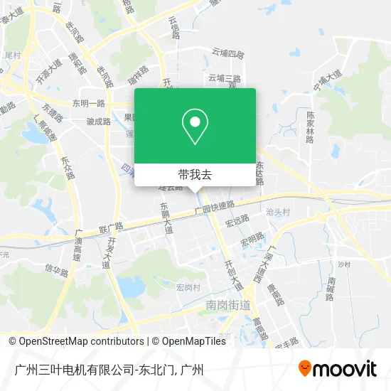 广州三叶电机有限公司-东北门地图
