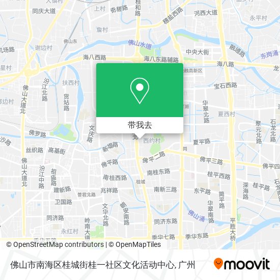佛山市南海区桂城街桂一社区文化活动中心地图