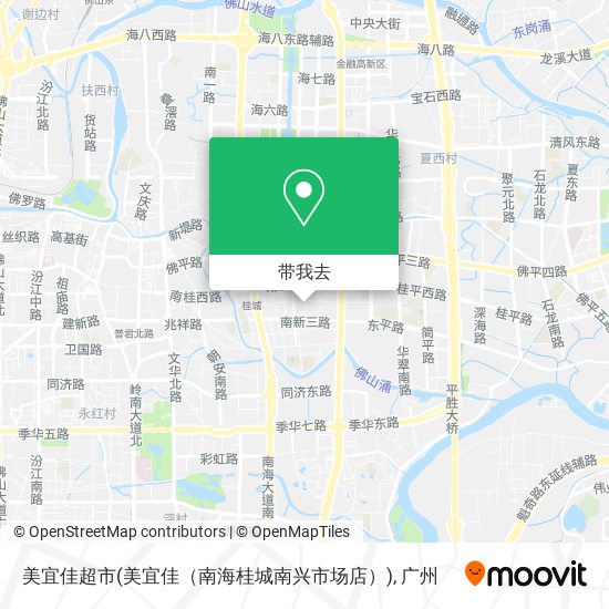 美宜佳超市(美宜佳（南海桂城南兴市场店）)地图