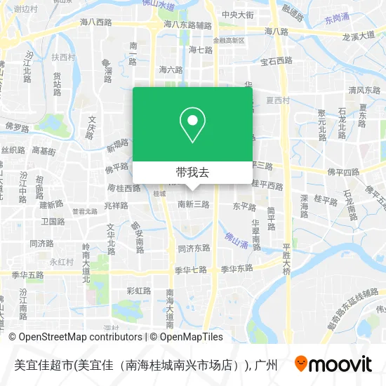 美宜佳超市(美宜佳（南海桂城南兴市场店）)地图