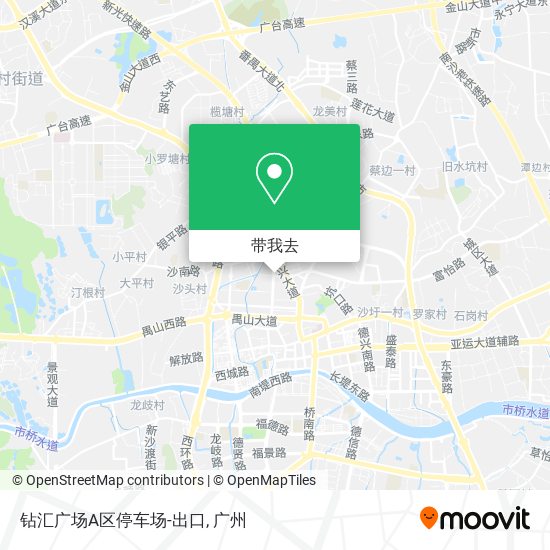 钻汇广场A区停车场-出口地图