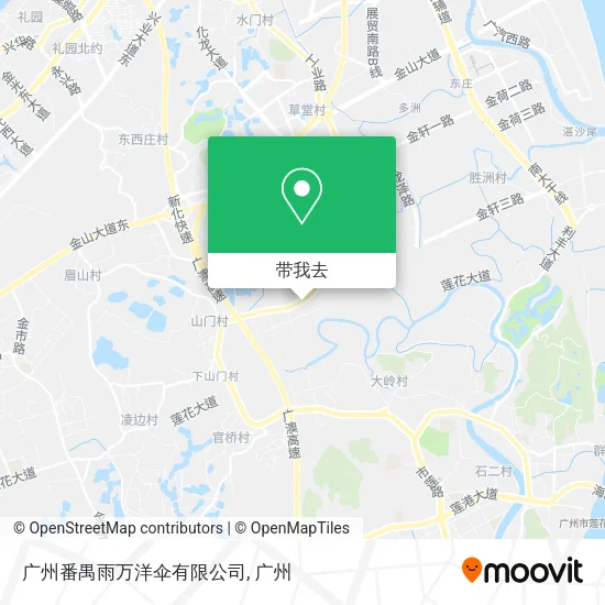 广州番禺雨万洋伞有限公司地图