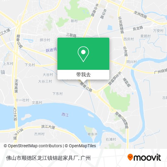 佛山市顺德区龙江镇锦超家具厂地图