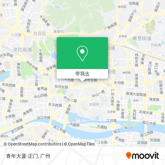 青年大厦-正门地图