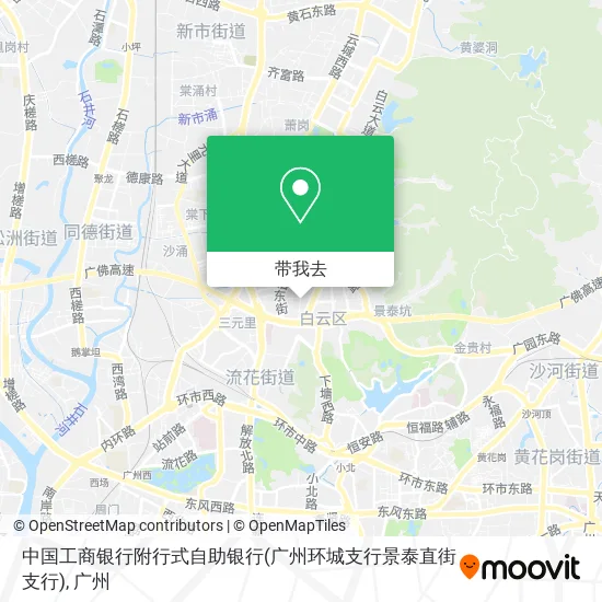 中国工商银行附行式自助银行(广州环城支行景泰直街支行)地图