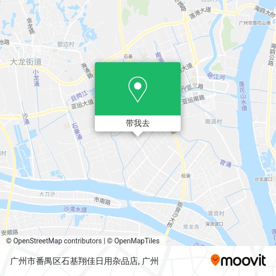 广州市番禺区石基翔佳日用杂品店地图