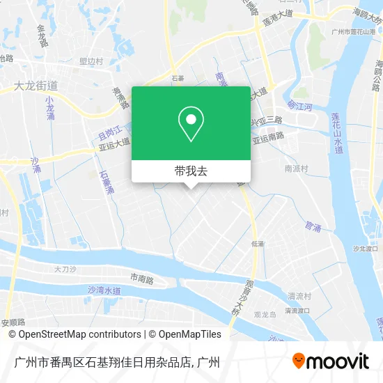 广州市番禺区石基翔佳日用杂品店地图