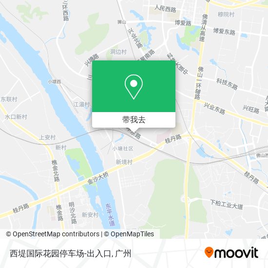 西堤国际花园停车场-出入口地图