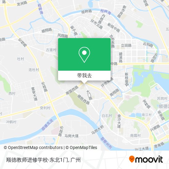 顺德教师进修学校-东北1门地图