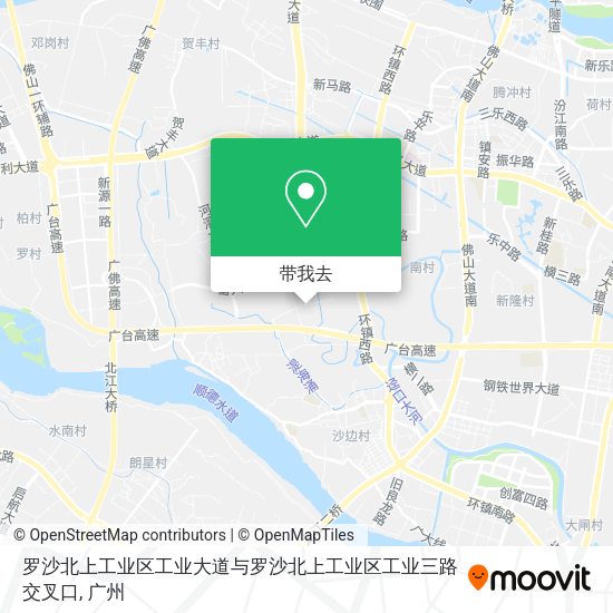 罗沙北上工业区工业大道与罗沙北上工业区工业三路交叉口地图