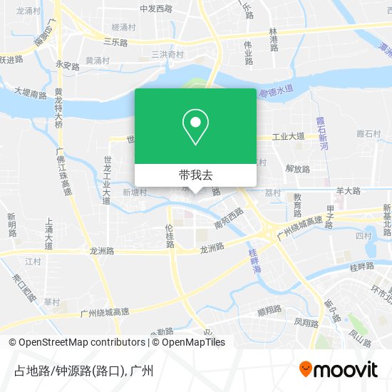 占地路/钟源路(路口)地图