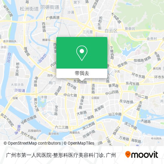 广州市第一人民医院-整形科医疗美容科门诊地图