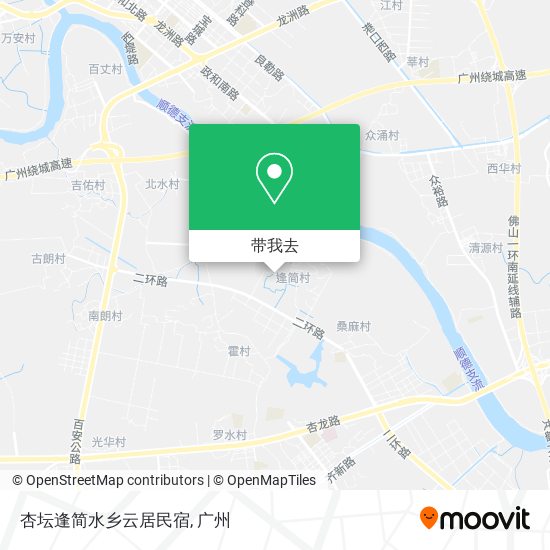 杏坛逢简水乡云居民宿地图