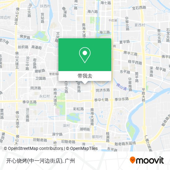 开心烧烤(中一河边街店)地图