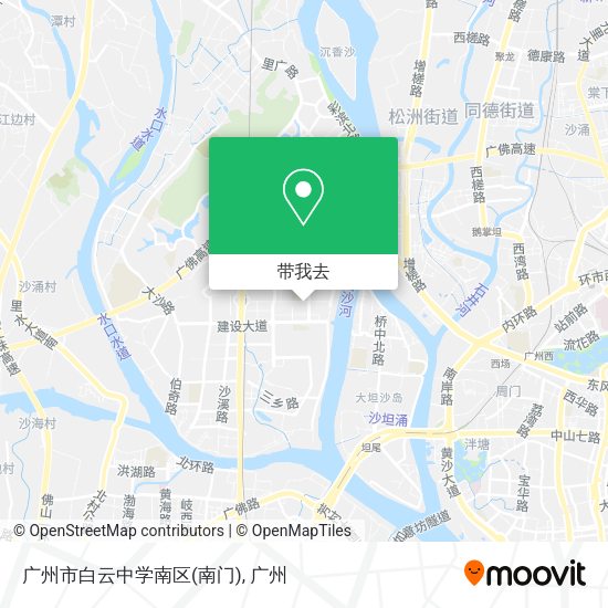 广州市白云中学南区(南门)地图