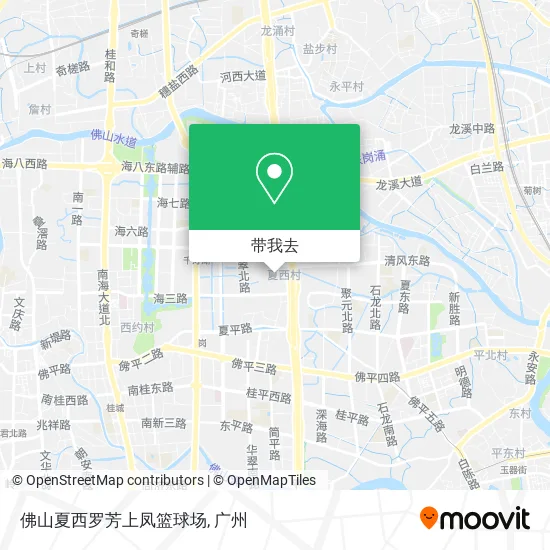 佛山夏西罗芳上凤篮球场地图