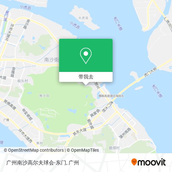 广州南沙高尔夫球会-东门地图