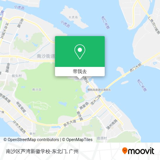 南沙区芦湾新徽学校-东北门地图