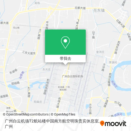 广州白云机场T2航站楼中国南方航空明珠贵宾休息室地图