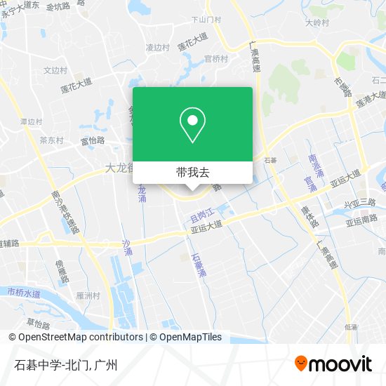 石碁中学-北门地图