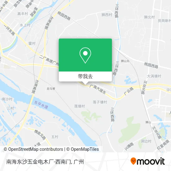 南海东沙五金电木厂-西南门地图