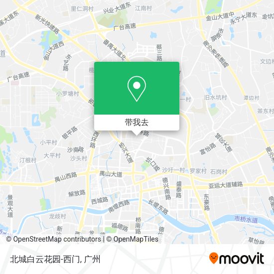 北城白云花园-西门地图