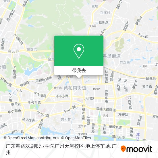 广东舞蹈戏剧职业学院广州天河校区-地上停车场地图