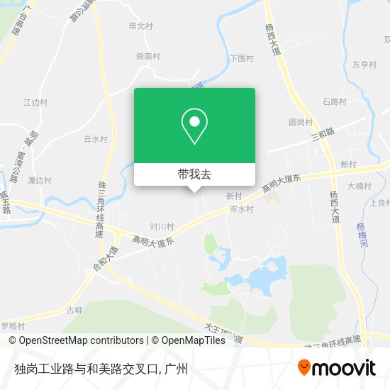 独岗工业路与和美路交叉口地图