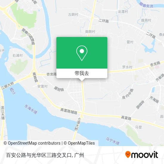 百安公路与光华区三路交叉口地图