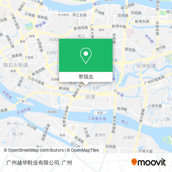 广州越华鞋业有限公司地图