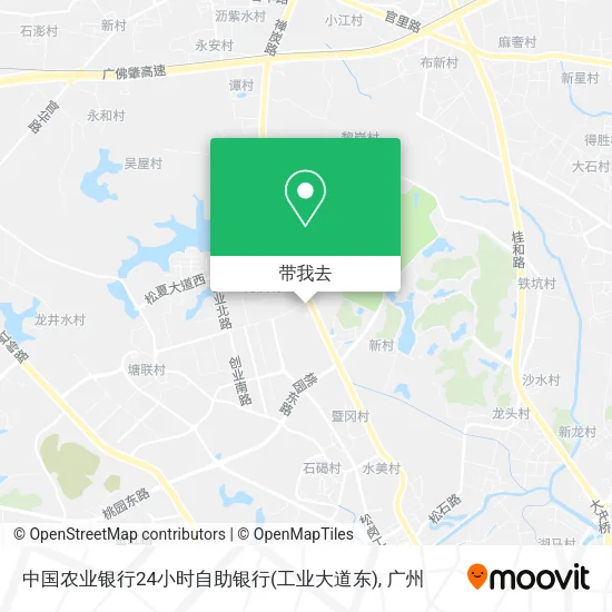 中国农业银行24小时自助银行(工业大道东)地图