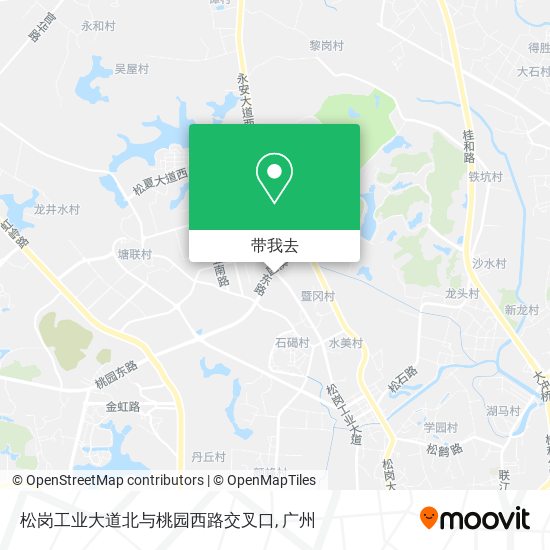 松岗工业大道北与桃园西路交叉口地图