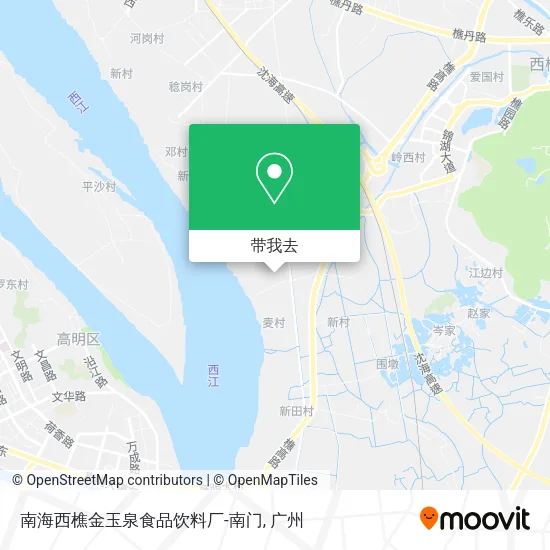 南海西樵金玉泉食品饮料厂-南门地图