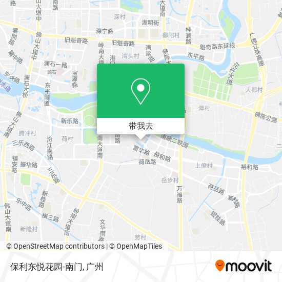 保利东悦花园-南门地图